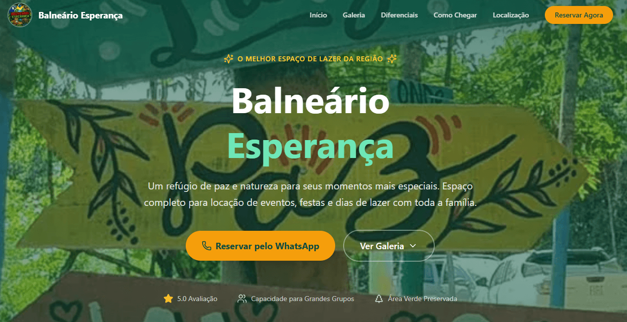 Interface real de Balneário Esperança